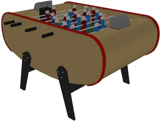 Foosball Table 3D Model preview