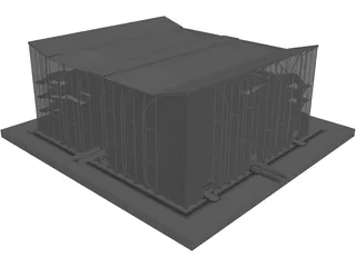Pavillion Sevilla 3D Model preview