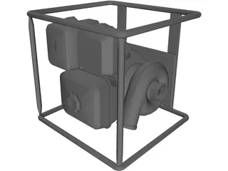 Gas Water Pump 3D Model preview