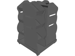 Newspaper Stand 3D Model preview