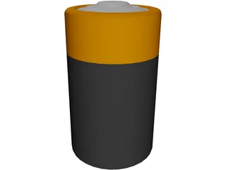 Duracell Battery 3D Model preview