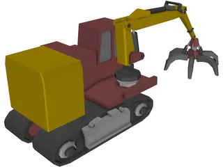Car Wrecker Crane 3D Model preview