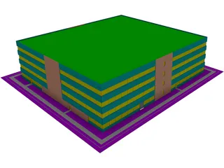 Microchip Office Building 3D Model preview