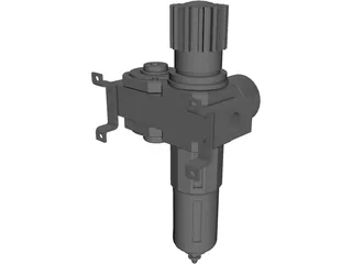 Air Regulator D-series 3D Model preview