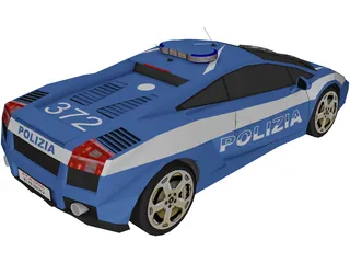 Lamborghini Gallardo Italian Police 3D Model preview