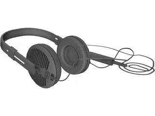 Sennheiser HD-540 Reference Headphones 3D Model preview