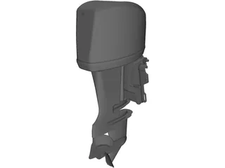 Outboard Motor Yamaha 40HP 3D Model preview