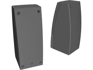 Computer Multimedia Speakers 3D Model preview