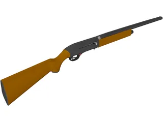 Winchester 1400 Shotgun 3D Model preview