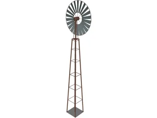 Farm Wind Mill 3D Model preview