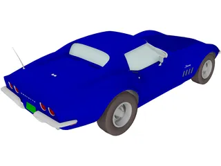 Chevrolet Corvette (1968) 3D Model preview
