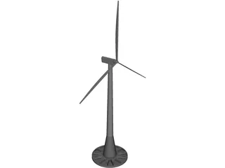 Offshore Windmill 3D Model preview