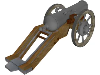 Old Cannon 3D Model preview