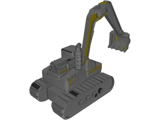 Toy Excavator 3D Model preview
