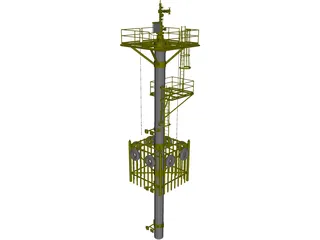 Well Caisson Deck 3D Model preview