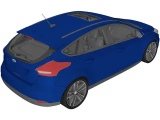 Ford Focus (2018) 3D Model preview