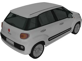 Fiat 500L (2013) 3D Model preview