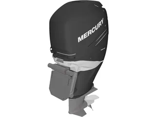 Mercury 350 Outboard Engine 3D Model preview