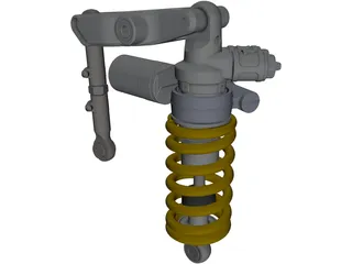 Ohlins TTX Shock Ducati 1198 3D Model preview