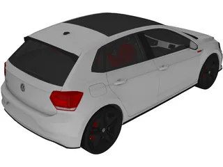 Volkswagen Polo GTI (2018) 3D Model preview