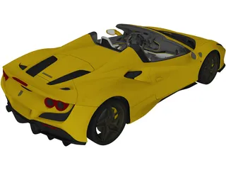 Ferrari F8 Spider (2020) 3D Model preview