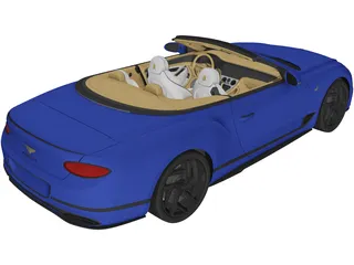 Bentley Continental GT Convertible (2020) 3D Model preview