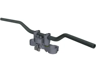 KTM 990 Top Fork Plate 3D Model preview