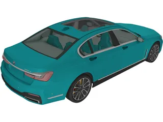 BMW 745Le (2020) 3D Model preview