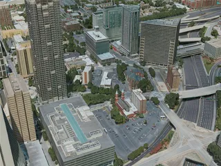 Atlanta City, GA, USA (2020) 3D Model preview