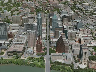 Austin City, TX, USA (2020) 3D Model preview