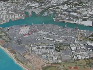 Honolulu City, HI, USA (2020) 3D Model preview