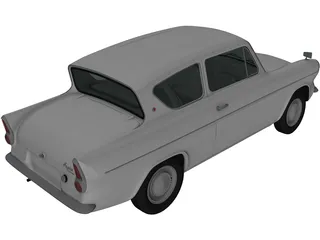 Ford Anglia (1967) 3D Model preview