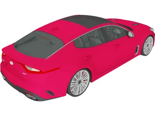 Kia Stinger GT (2017) 3D Model preview