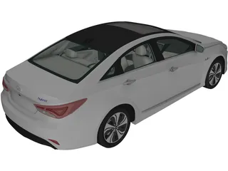 Hyundai Sonata Hybrid (2015) 3D Model preview