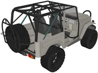 Toyota Land Cruiser FJ40 [Tuned] 3D Model preview