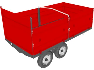 Tractor Trailer 3D Model preview