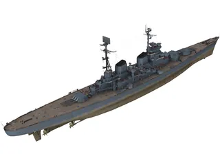 Stalingrad Battlecruiser 3D Model preview