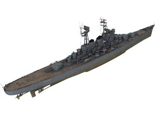 Moskva Russian Cruiser 3D Model preview