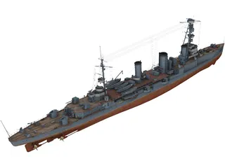 Krasny Krym Soviet Cruiser 3D Model preview