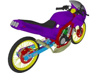 Kawasaki Serpico 150 3D Model preview