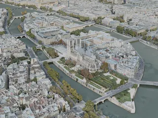 Paris City, France (2020) 3D Model preview