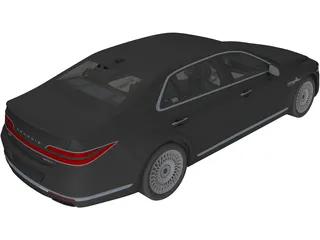 Genesis G90 (2020) 3D Model preview