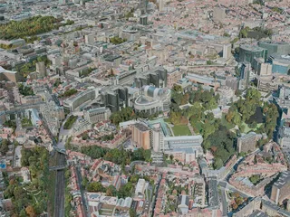 Brussels City, Belgium (2020) 3D Model preview