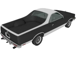 Chevrolet El Camino (1982) 3D Model preview
