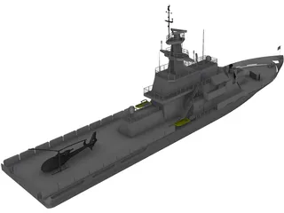 HMS Clyde (P257) 3D Model preview