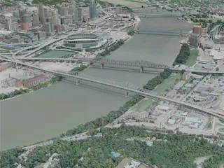 Cincinnati City, OH, USA (2020) 3D Model preview