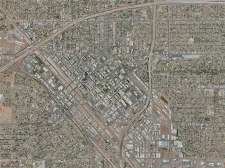 Fresno City, CA, USA (2020) 3D Model preview