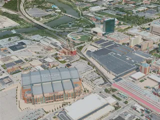 Indianapolis City, IN, USA (2020) 3D Model preview