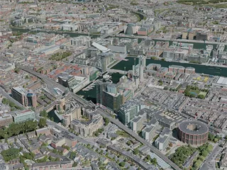 Dublin City, Ireland (2020) 3D Model preview