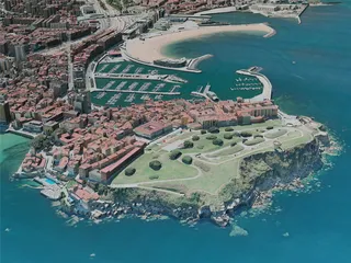 Gijon City, Spain (2020) 3D Model preview